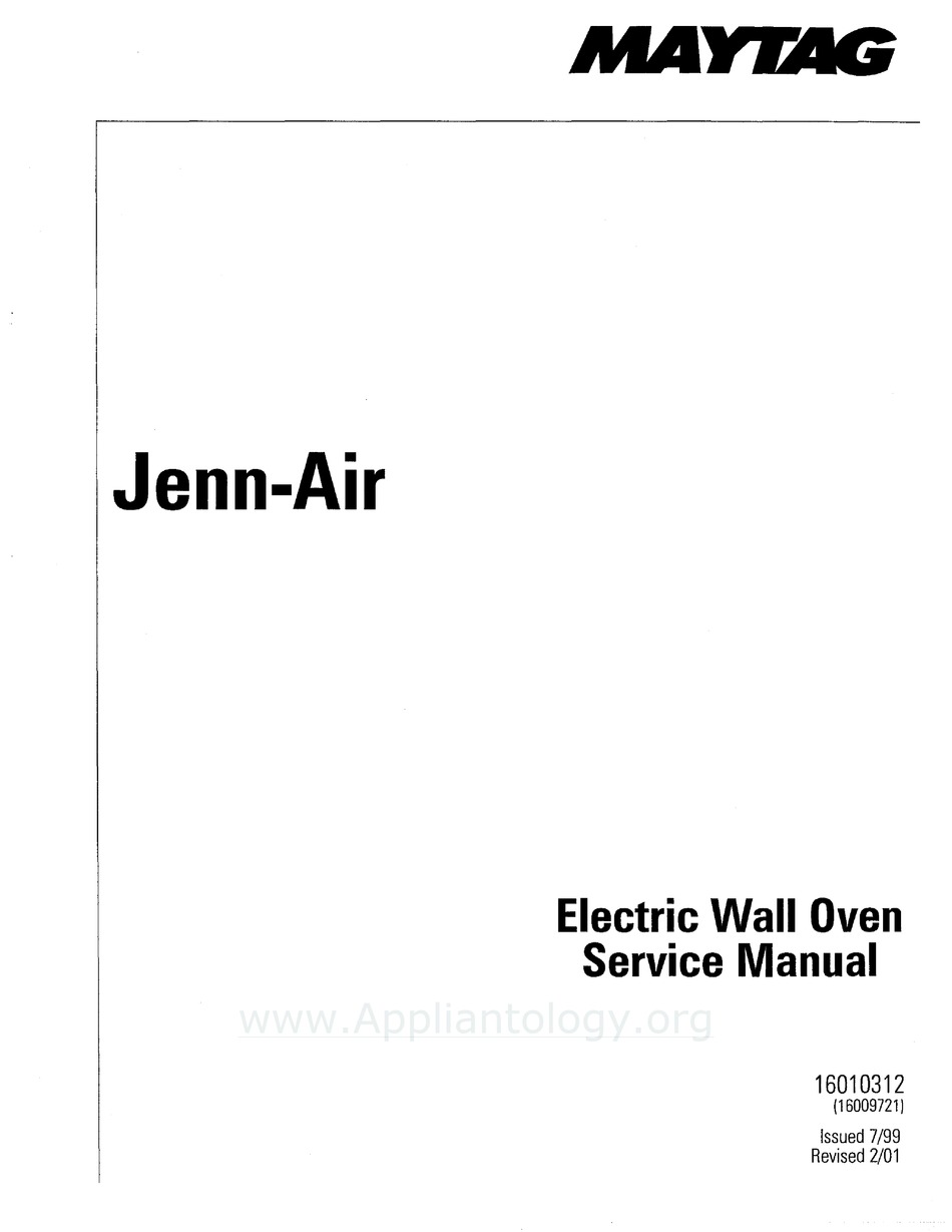 MAYTAG JENNAIR W27200C SERIES SERVICE MANUAL Pdf Download ManualsLib
