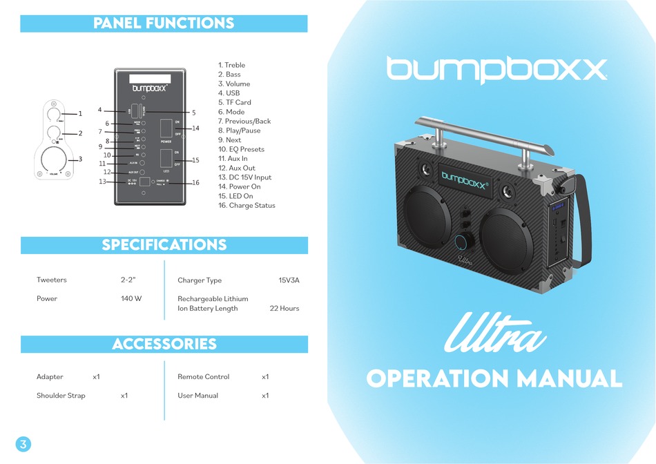 BUMPBOXX ULTRA OPERATION MANUAL Pdf Download ManualsLib