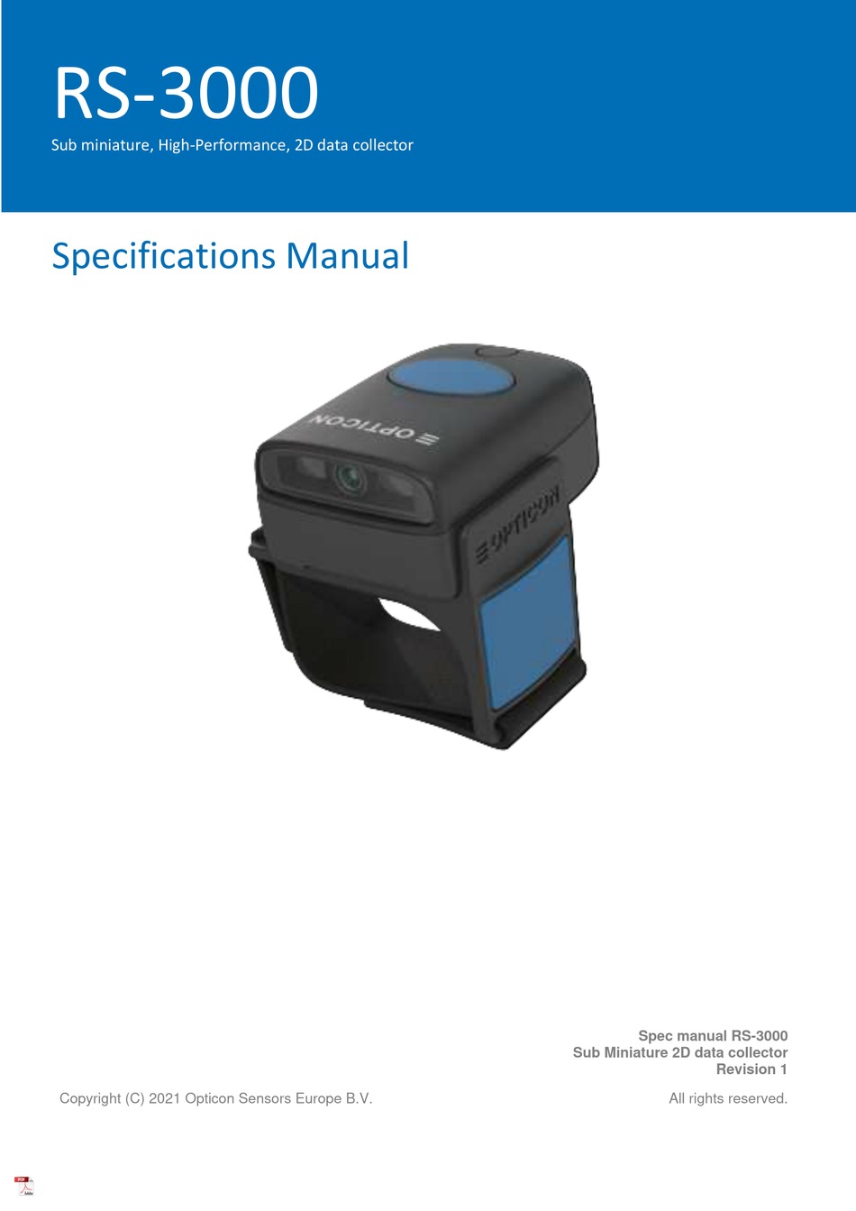 OPTICON RS3000 SPECIFICATION MANUAL Pdf Download ManualsLib