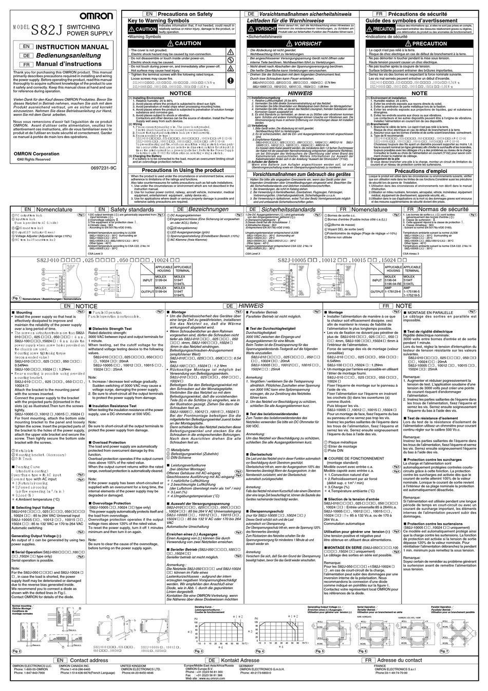 OMRON S82J INSTRUCTION MANUAL Pdf Download ManualsLib