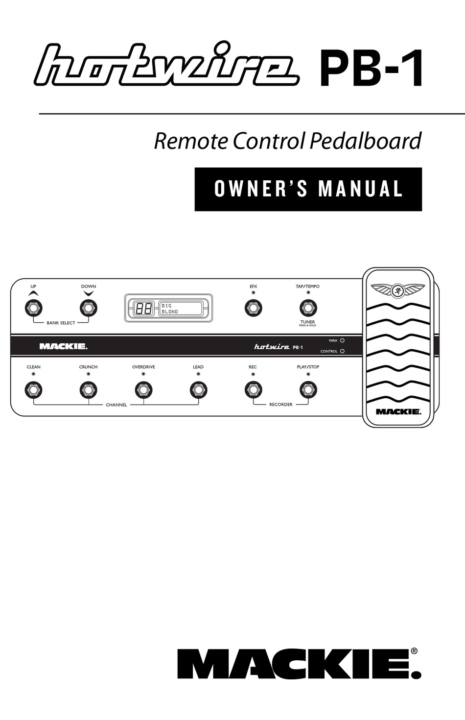MACKIE HOTWIRE PB-1 OWNER'S MANUAL Pdf Download | ManualsLib