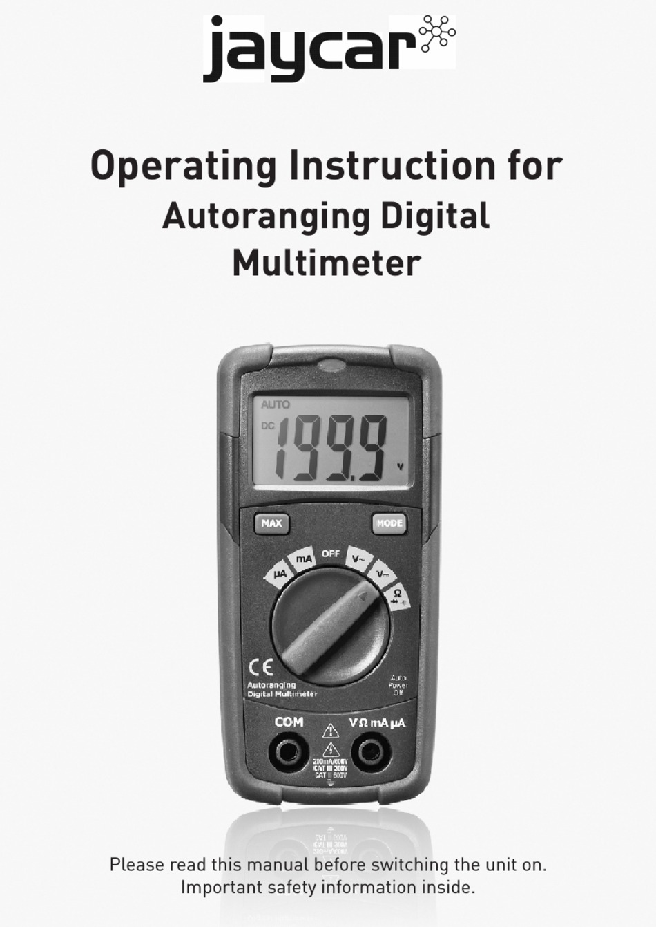 JAYCAR QM1528 OPERATING INSTRUCTION Pdf Download ManualsLib