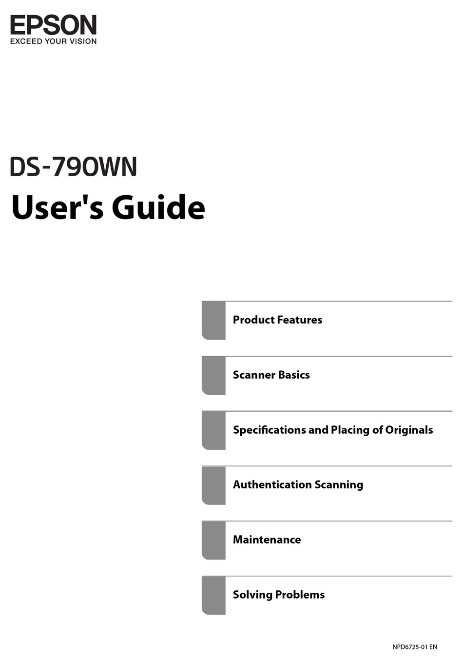 EPSON DS790WN USER MANUAL Pdf Download ManualsLib