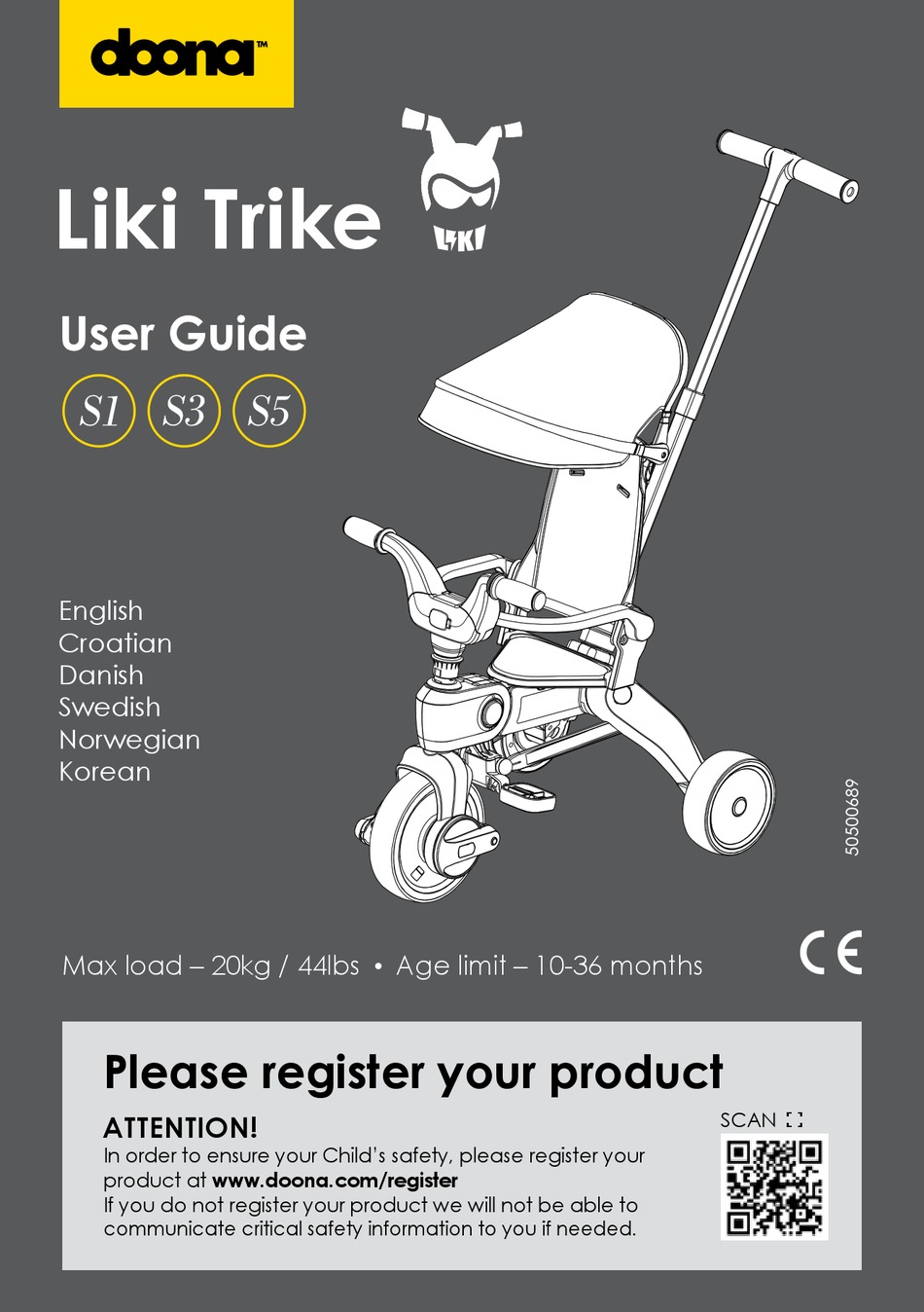 DOONA LIKI TRIKE USER MANUAL Pdf Download ManualsLib