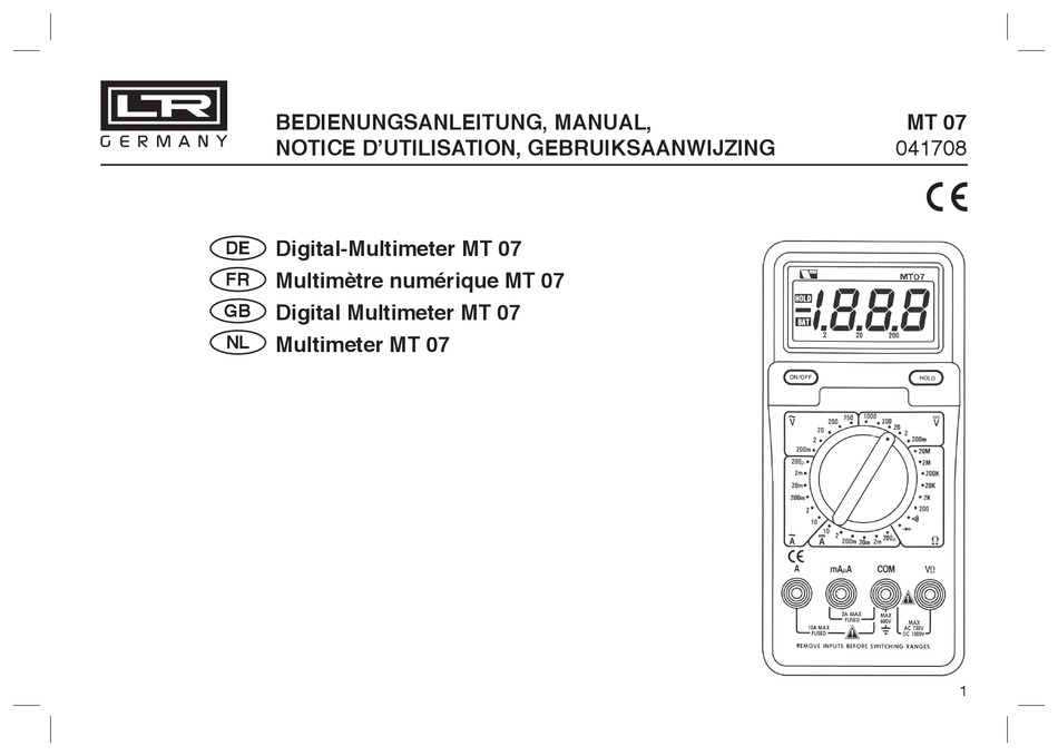 LTR MT 07 MANUAL Pdf Download ManualsLib