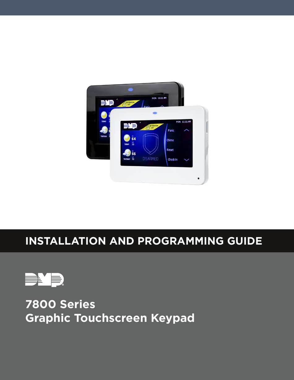 DMP ELECTRONICS 7800 SERIES INSTALLATION AND PROGRAMMING MANUAL Pdf