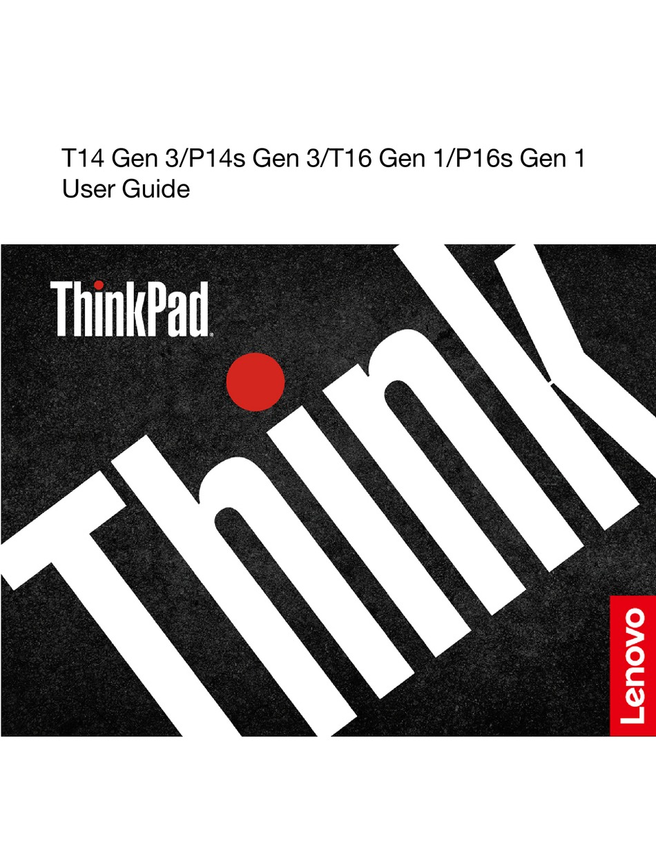 LENOVO THINKPAD T14 GEN 3 USER MANUAL Pdf Download  ManualsLib