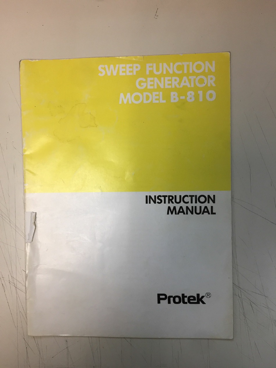 PROTEK B-810 INSTRUCTION MANUAL Pdf Download | ManualsLib