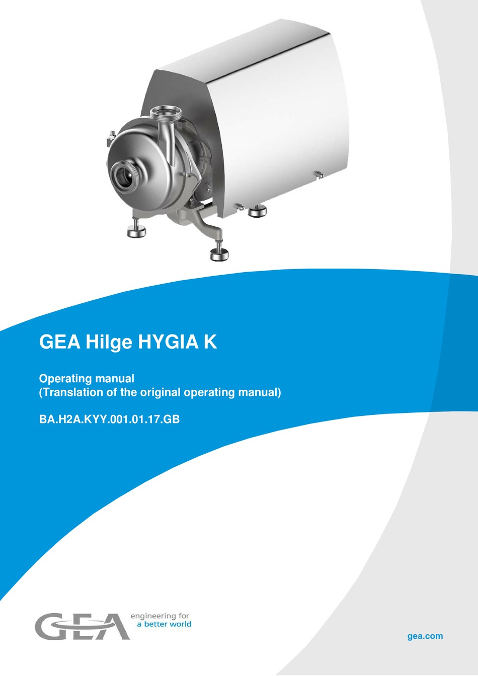 GEA HILGE HYGIA K OPERATING MANUAL Pdf Download ManualsLib