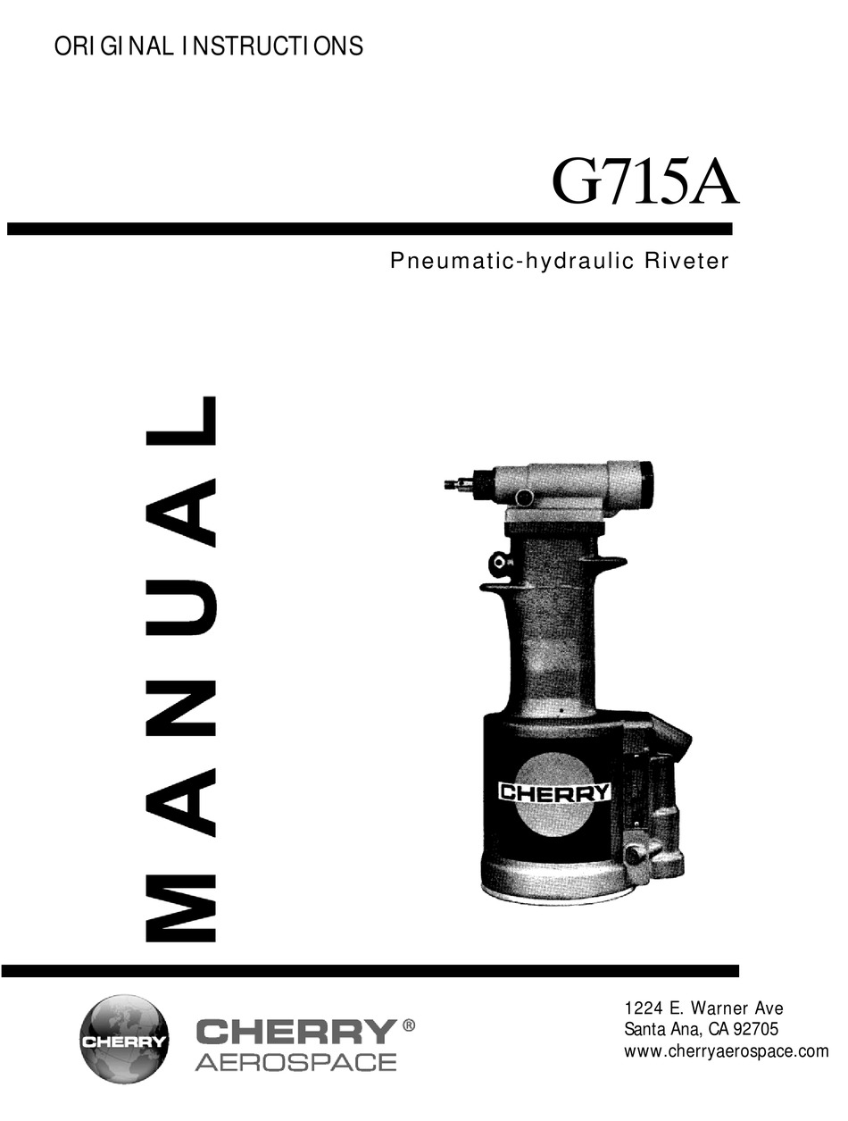 CHERRY AEROSPACE G715A ORIGINAL INSTRUCTIONS MANUAL Pdf Download ...