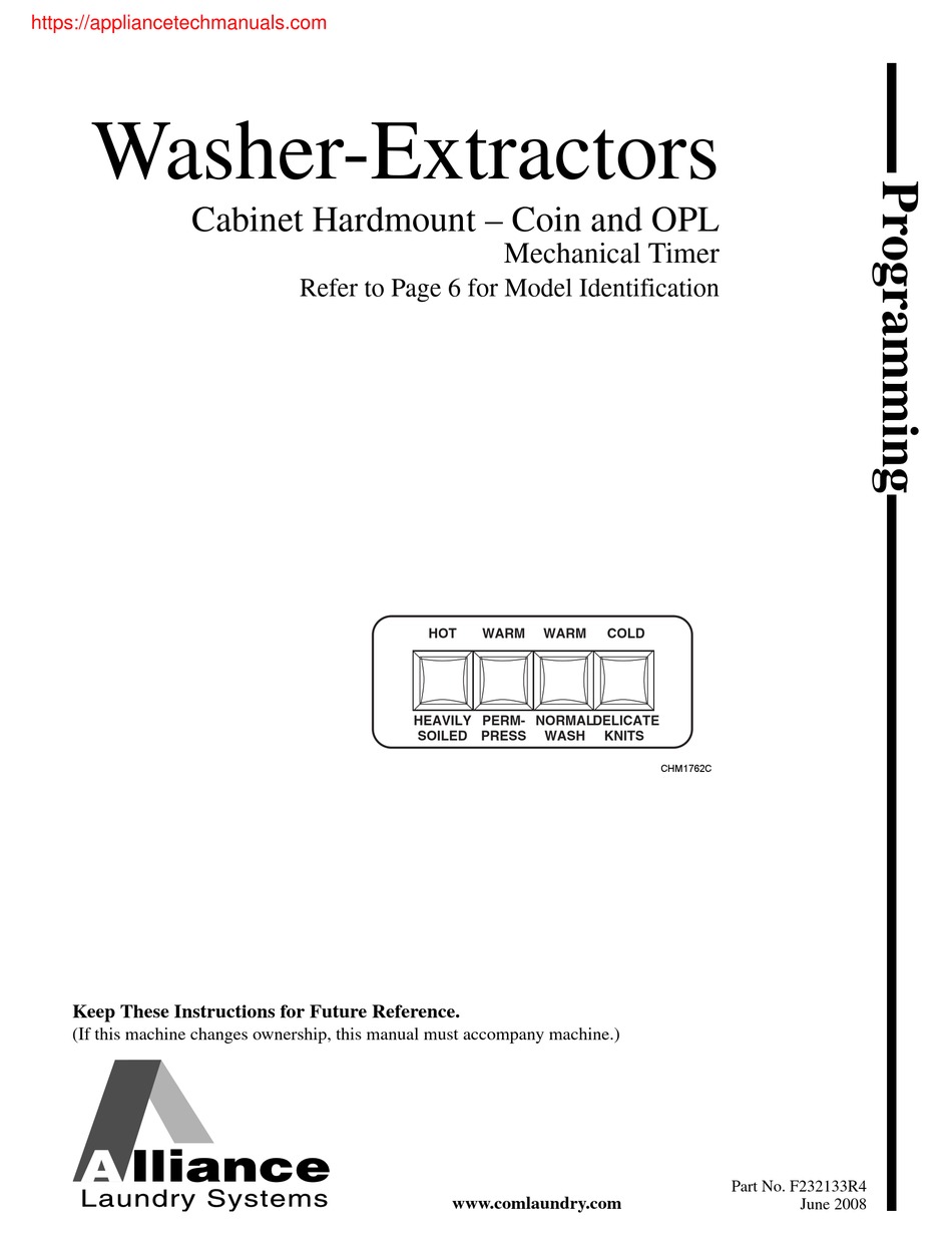 ALLIANCE LAUNDRY SYSTEMS HC18MC2 MANUAL Pdf Download ManualsLib