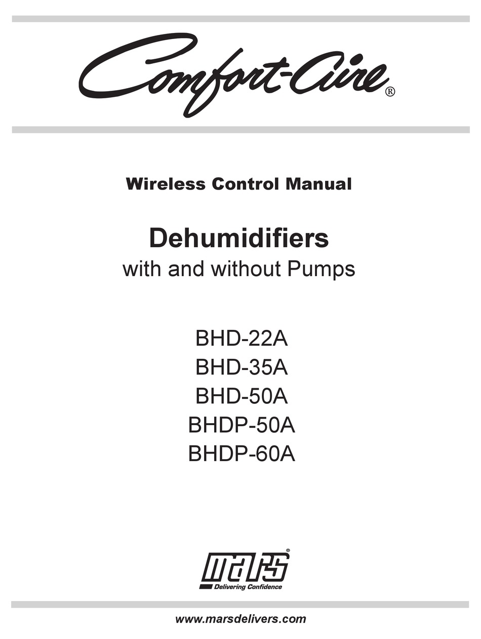 MARS COMFORT-AIRE BHD-22A MANUAL Pdf Download | ManualsLib