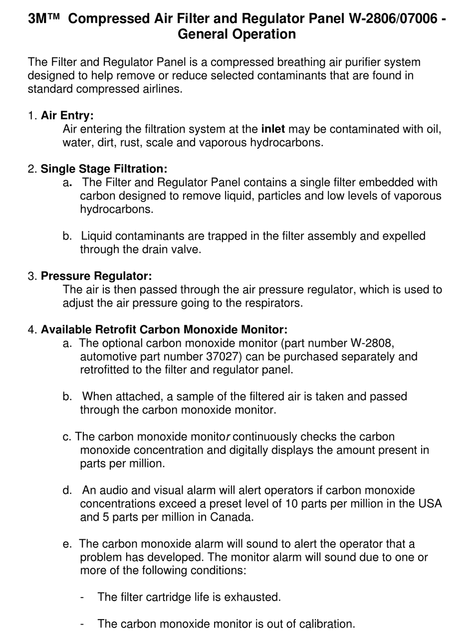 3M W-2806/07006 GENERAL OPERATION AND PARTS INSTRUCTIONS Pdf Download ...