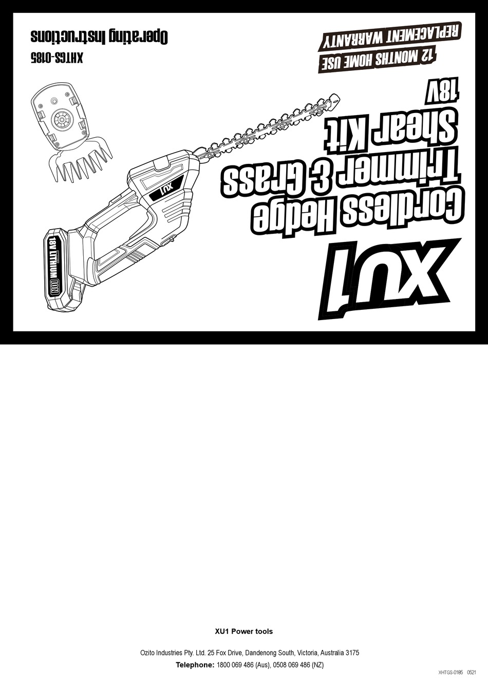 XU1 XHTGS0185 OPERATING INSTRUCTIONS MANUAL Pdf Download ManualsLib