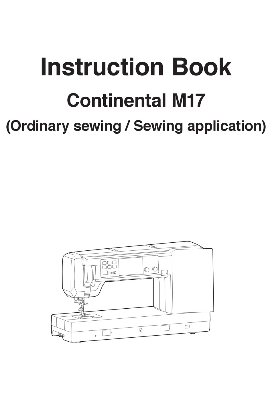 Janome Continental M17 Manual