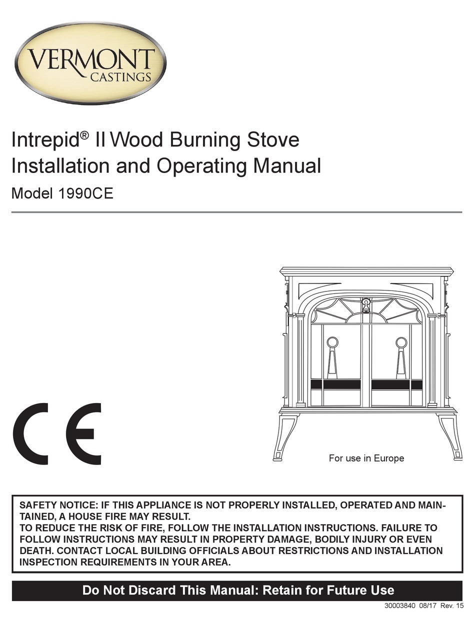 VERMONT CASTINGS INTREPID II INSTALLATION AND OPERATING MANUAL Pdf ...