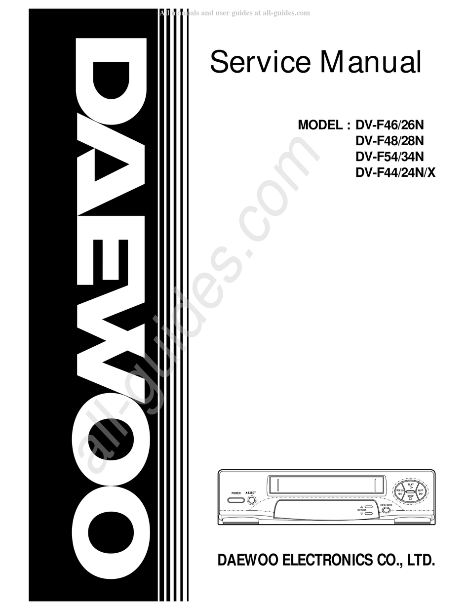 DAEWOO DV-F46N SERVICE MANUAL Pdf Download | ManualsLib