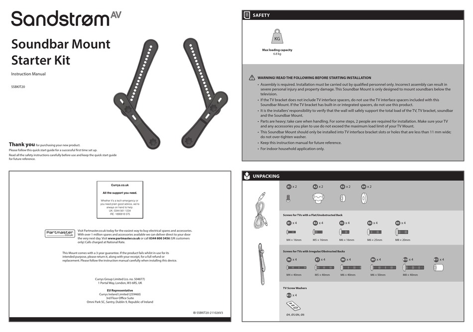SANDSTROM SSBKIT20 INSTRUCTION MANUAL Pdf Download ManualsLib