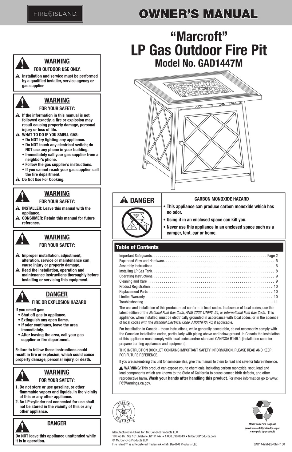 FIRE ISLAND MARCROFT OWNER'S MANUAL Pdf Download ManualsLib