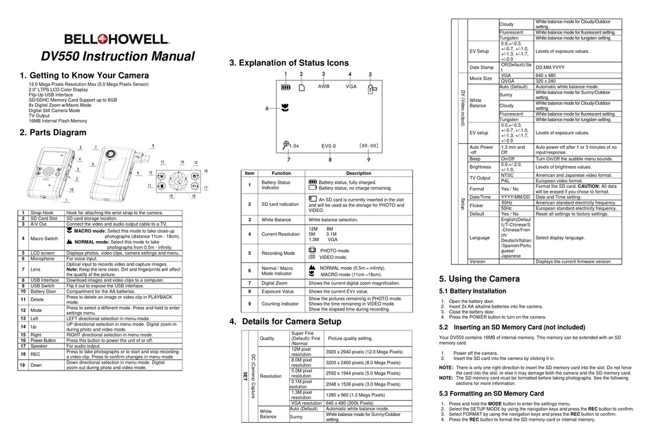 Bell and howell dv550 instruction manual pdf download manualslib