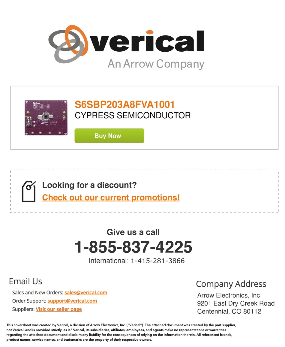 ARROW VERICAL CYPRESS S6SBP201A1AVA1001 OPERATION MANUAL Pdf Download