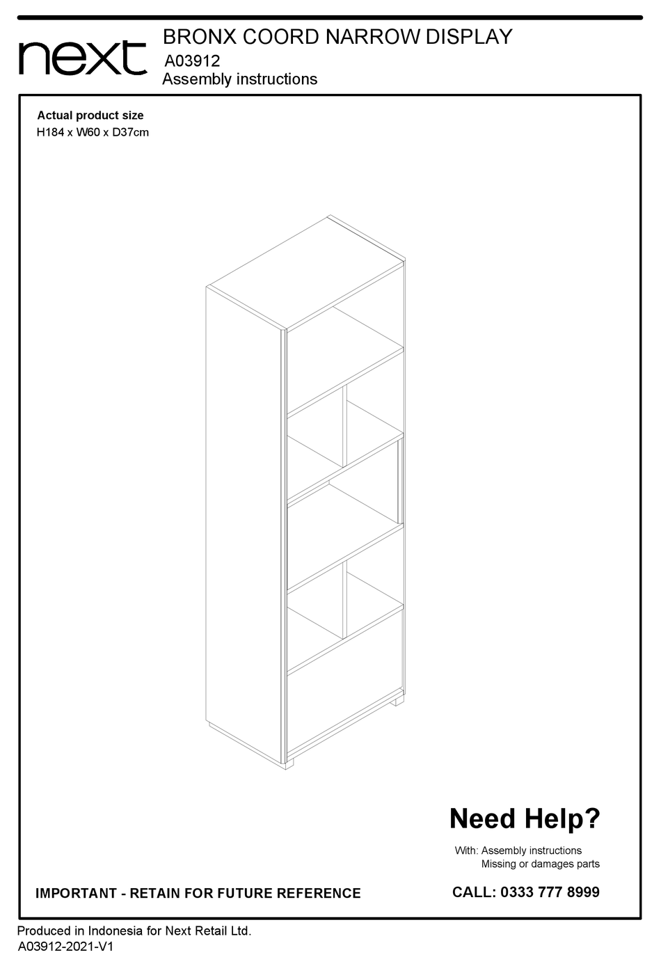 NEXT BRONX A03912 ASSEMBLY INSTRUCTIONS MANUAL Pdf Download ManualsLib