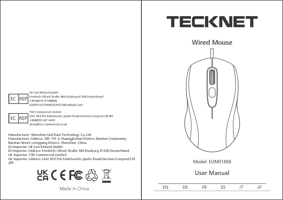 TECKNET EUM01888 USER MANUAL Pdf Download | ManualsLib