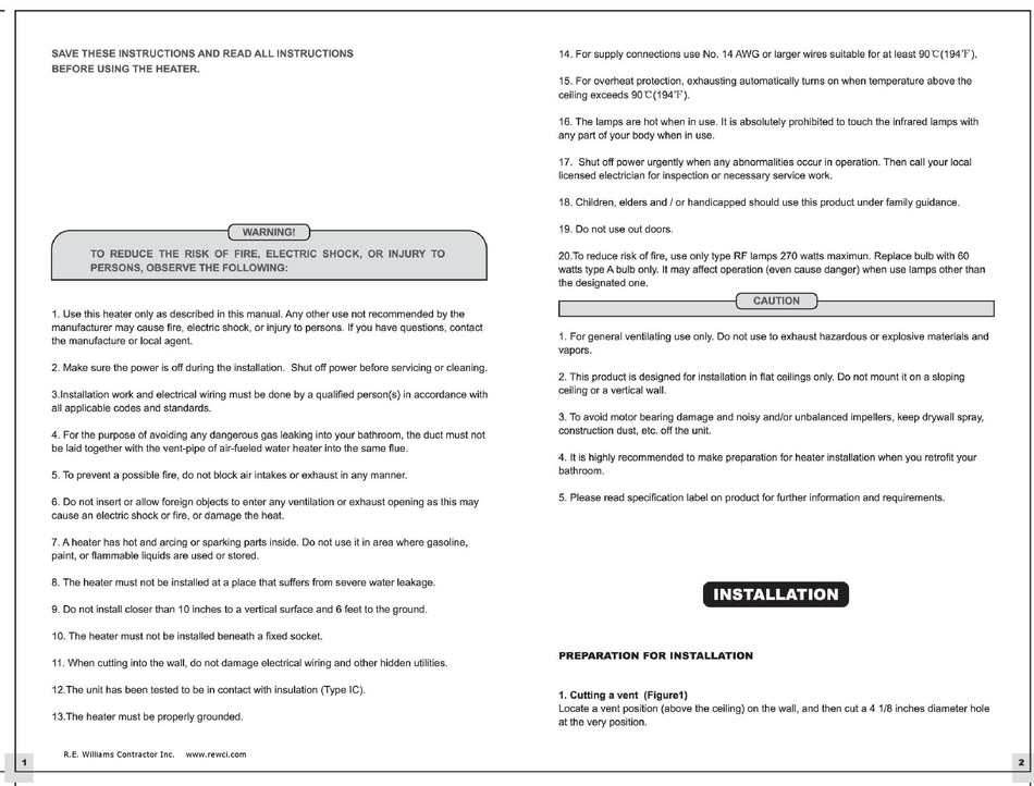 R.E WILLIAMS CONTRACTOR A716 USER MANUAL Pdf Download ManualsLib