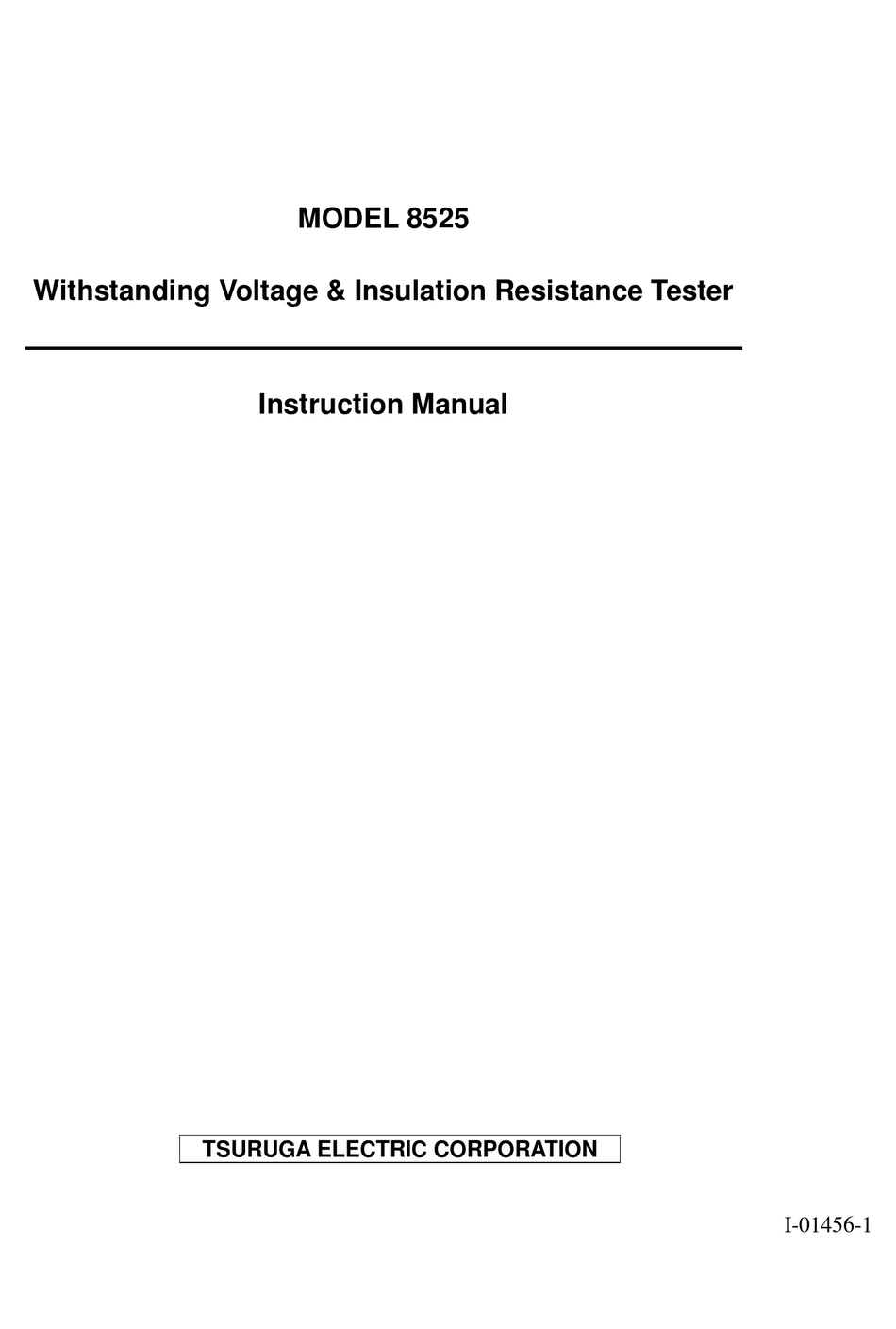 TSURUGA 8525 INSTRUCTION MANUAL Pdf Download | ManualsLib