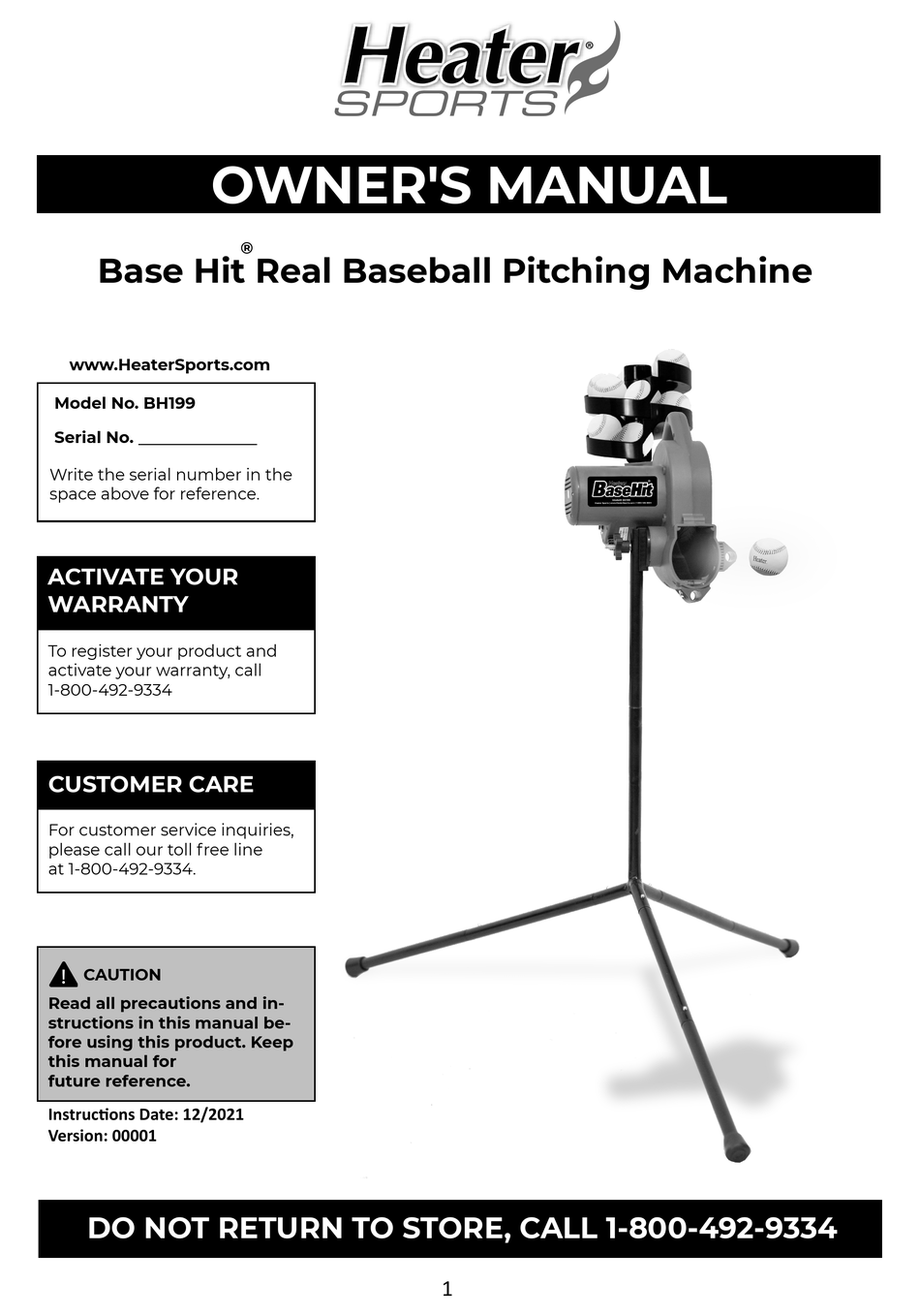 HEATER SPORTS BASE HIT BH199 OWNER'S MANUAL Pdf Download ManualsLib