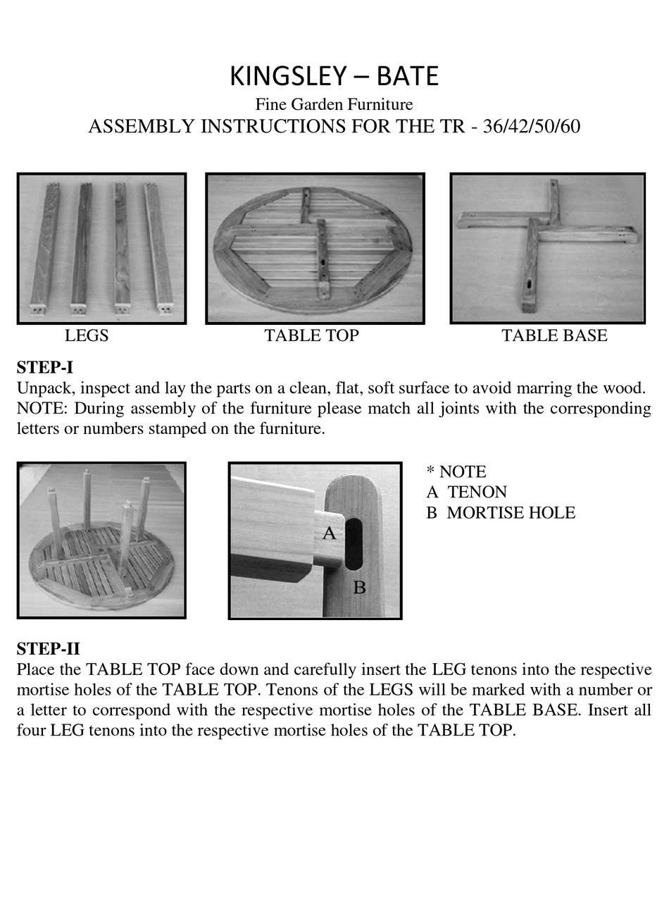 KINGSLEYBATE TR36 ASSEMBLY INSTRUCTIONS Pdf Download ManualsLib