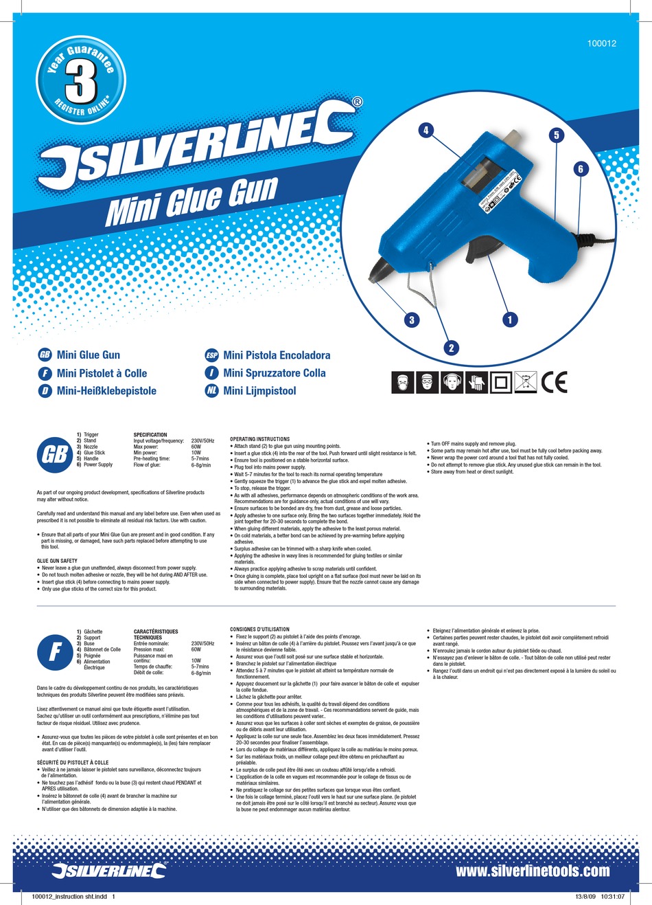 SILVERLINE 100012 OPERATING INSTRUCTIONS Pdf Download ManualsLib