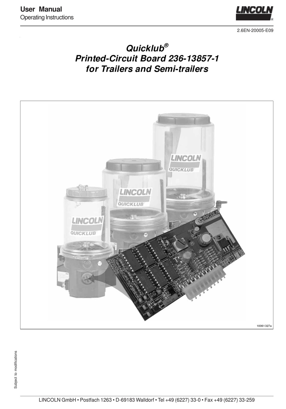 LINCOLN QUICKLUB 236138571 USER MANUAL Pdf Download ManualsLib