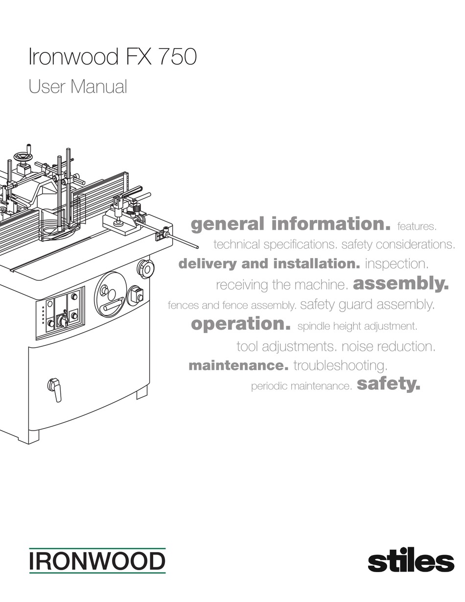 IRONWOOD FX 750 USER MANUAL Pdf Download ManualsLib