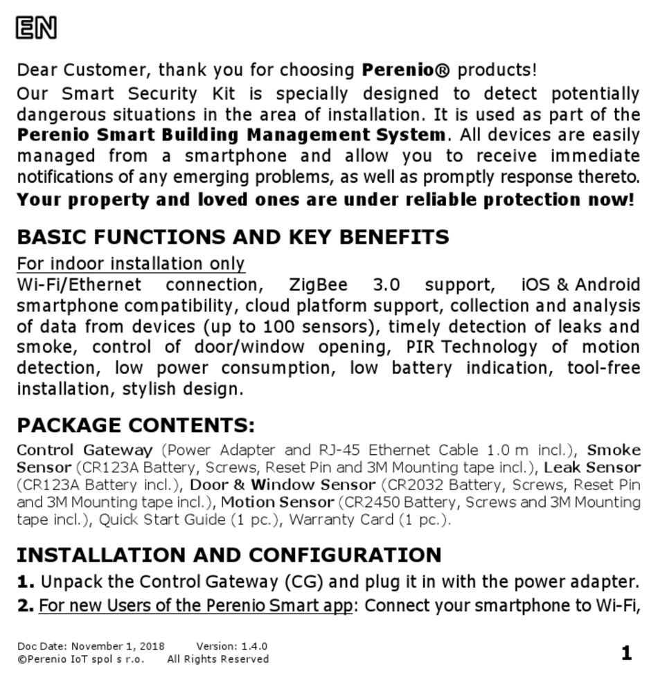 PERENIO PEKIT01 QUICK START MANUAL Pdf Download | ManualsLib