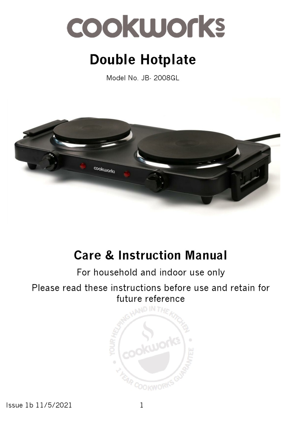 COOKWORKS JB2008GL CARE & INSTRUCTION MANUAL Pdf Download ManualsLib