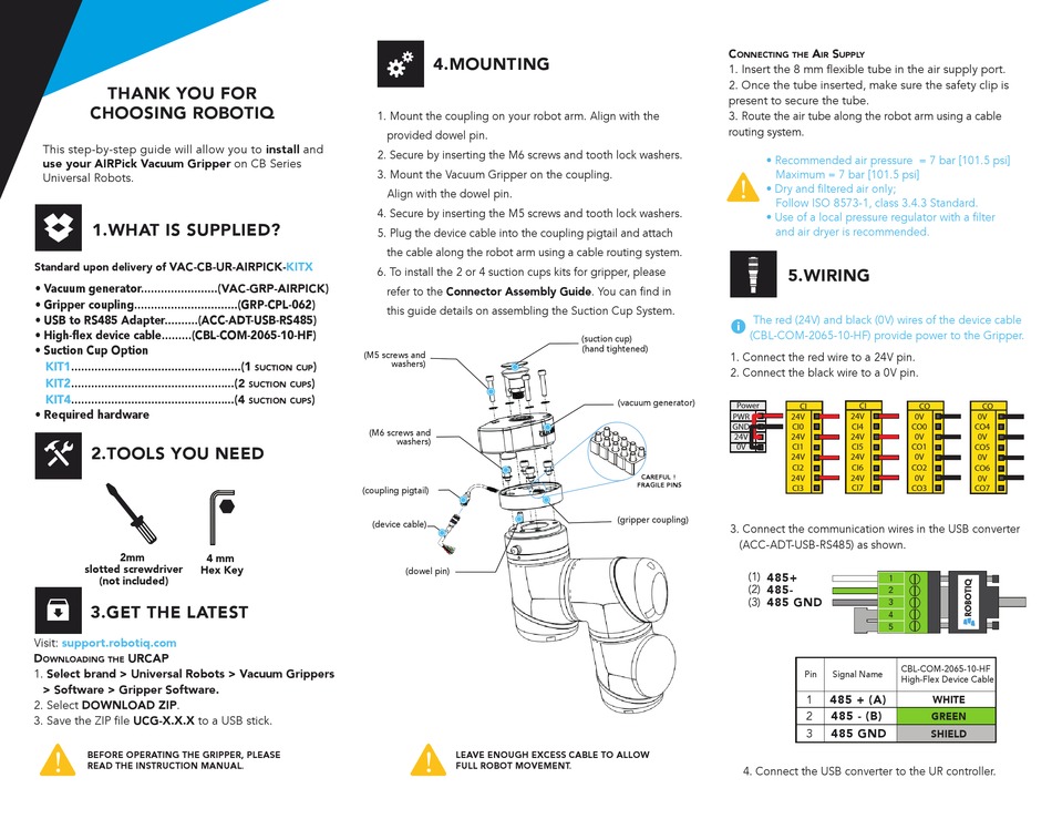 ROBOTIQ AIR PICK QUICK START MANUAL Pdf Download | ManualsLib
