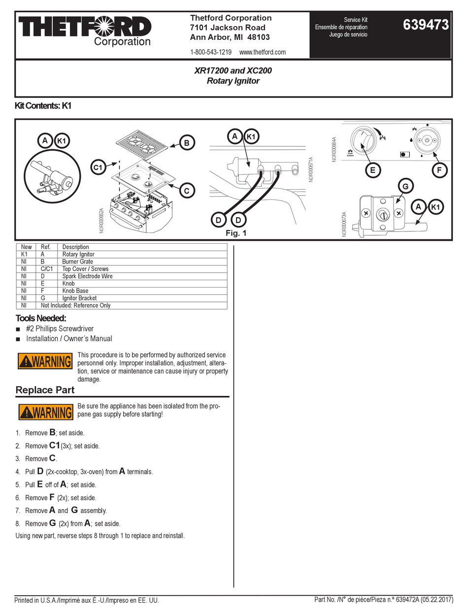 THETFORD XR17200 QUICK START MANUAL Pdf Download ManualsLib