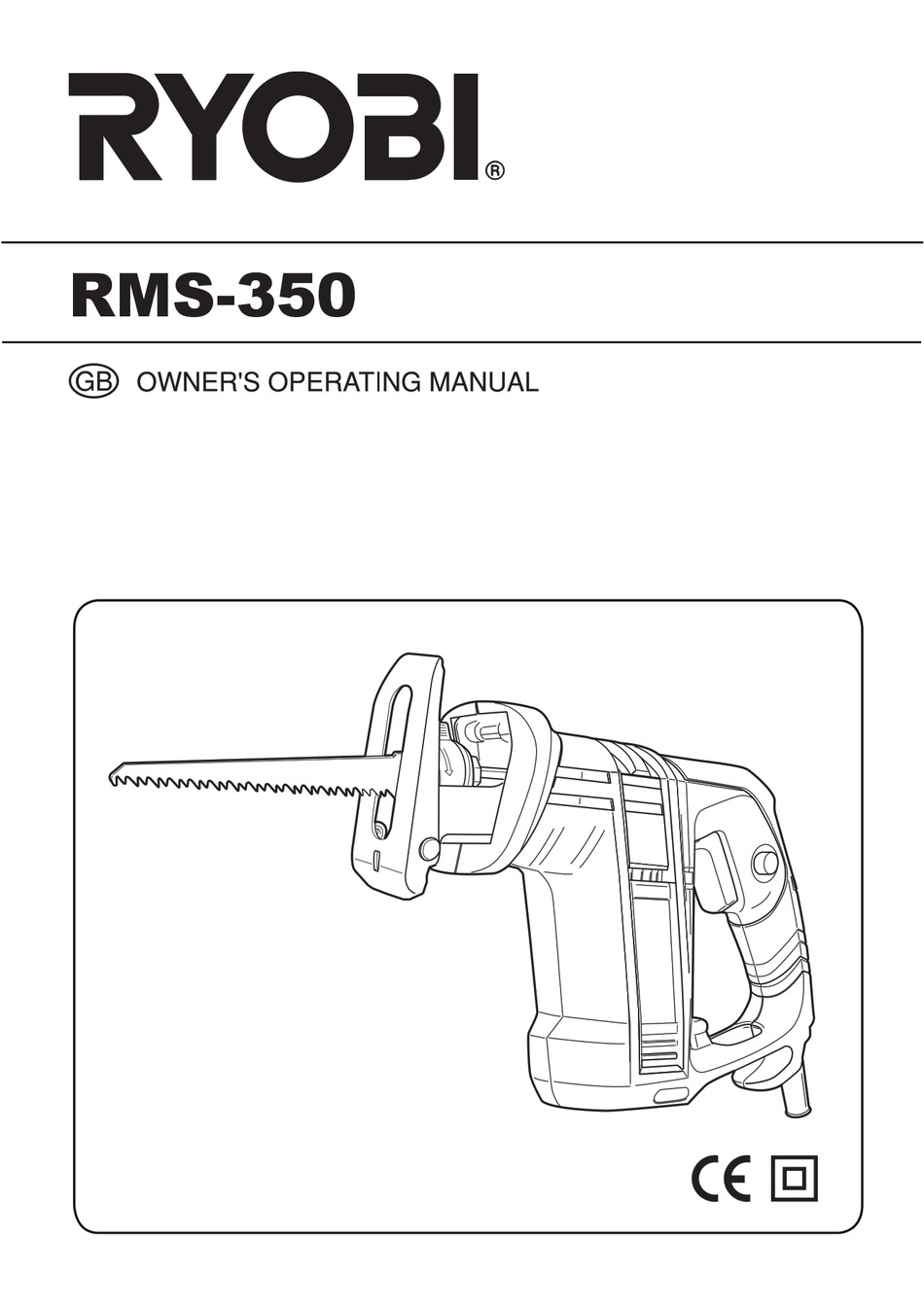 Ryobi Rms 350 Owners Operating Manual Pdf Download Manualslib