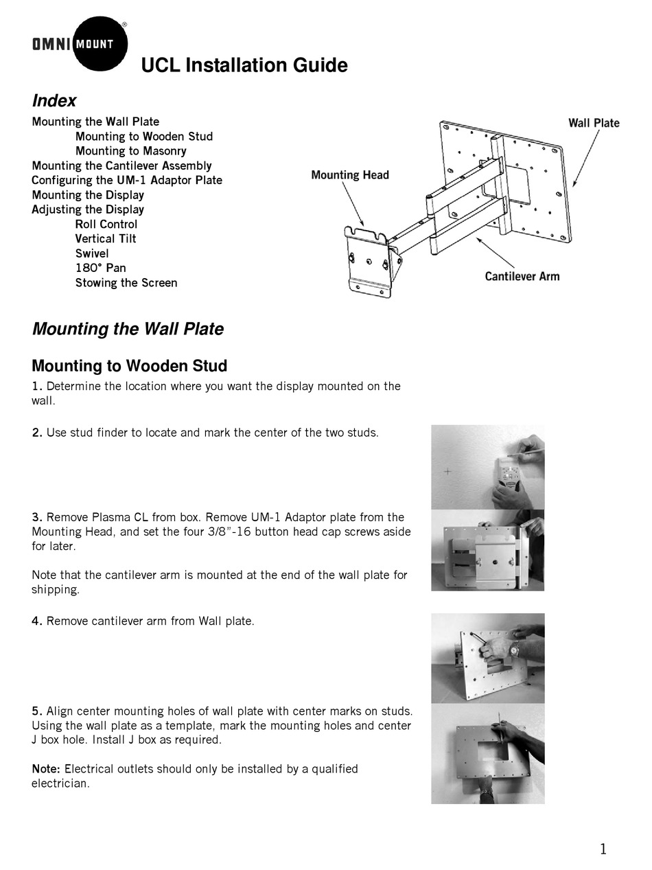 OMNIMOUNT UCL INSTALLATION MANUAL Pdf Download ManualsLib