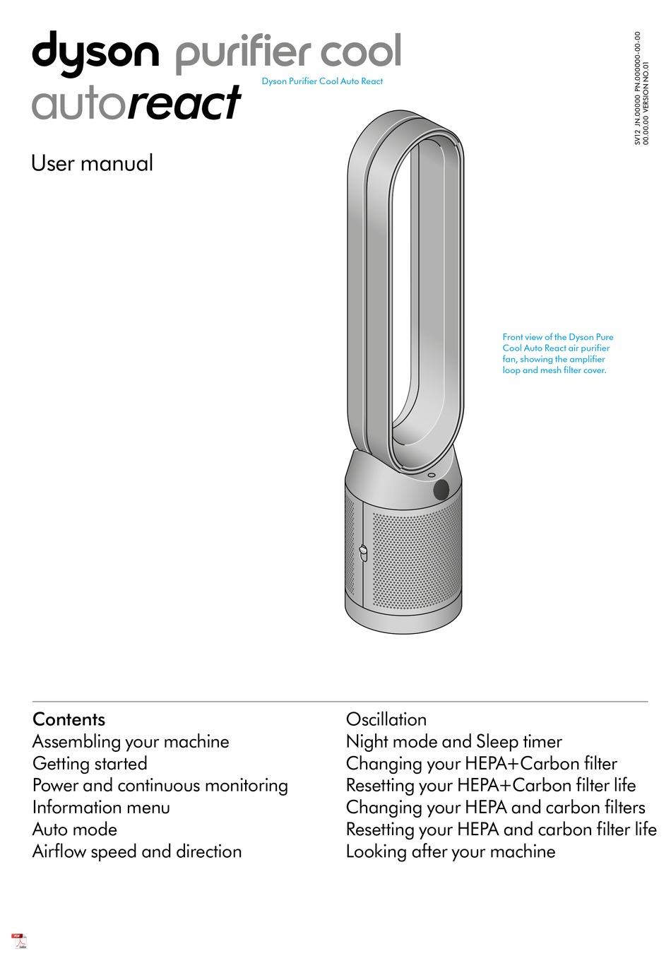 DYSON PURIFIER COOL AUTOREACT USER MANUAL Pdf Download ManualsLib