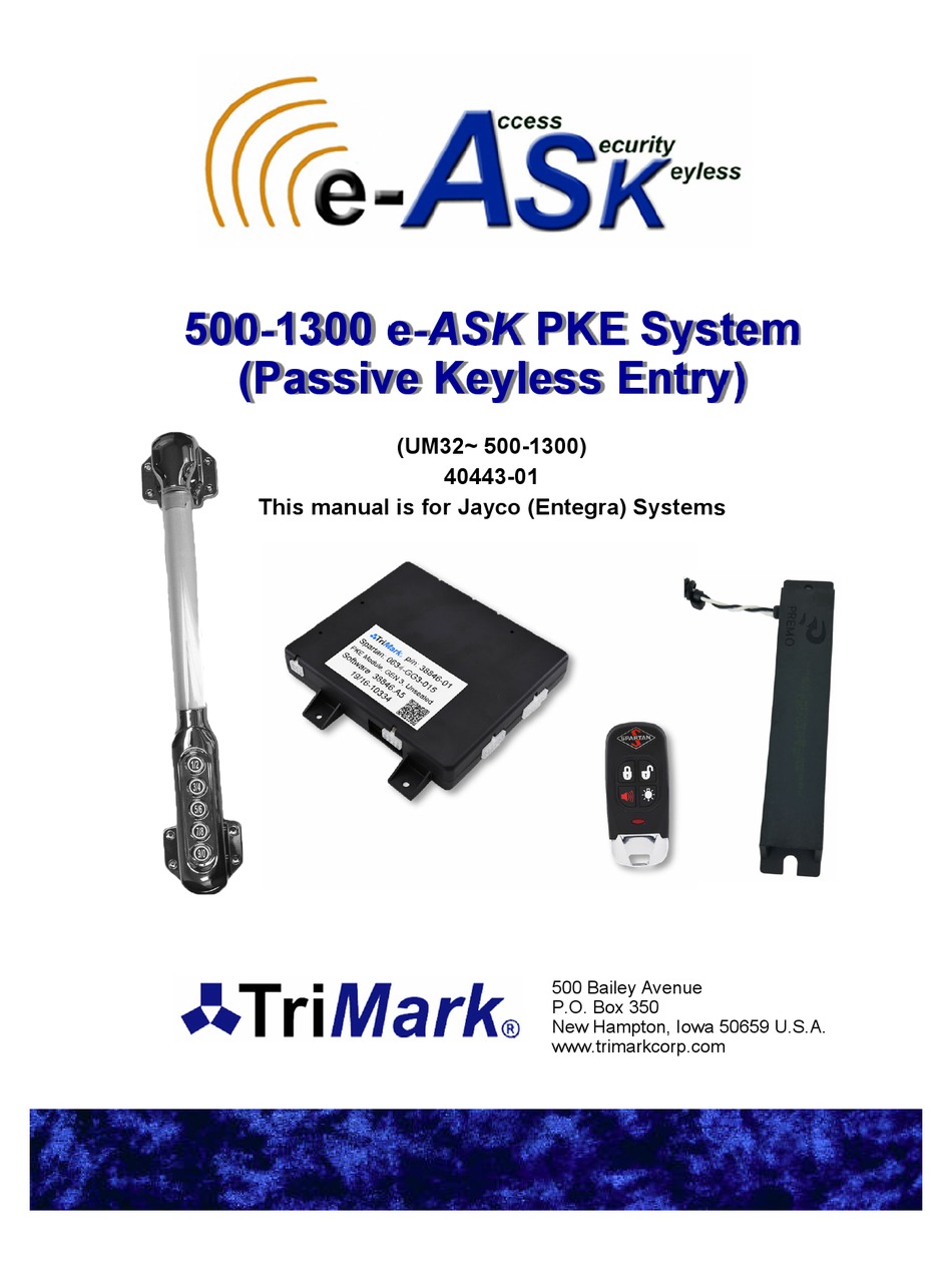 TRIMARK 5001300 EASK MANUAL Pdf Download ManualsLib