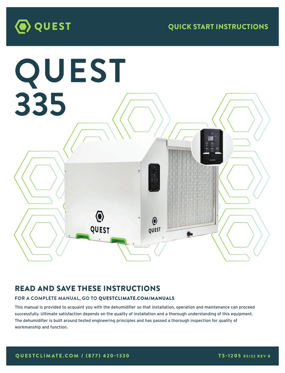 QUEST ENGINEERING QUEST 335 QUICK START INSTRUCTIONS Pdf Download