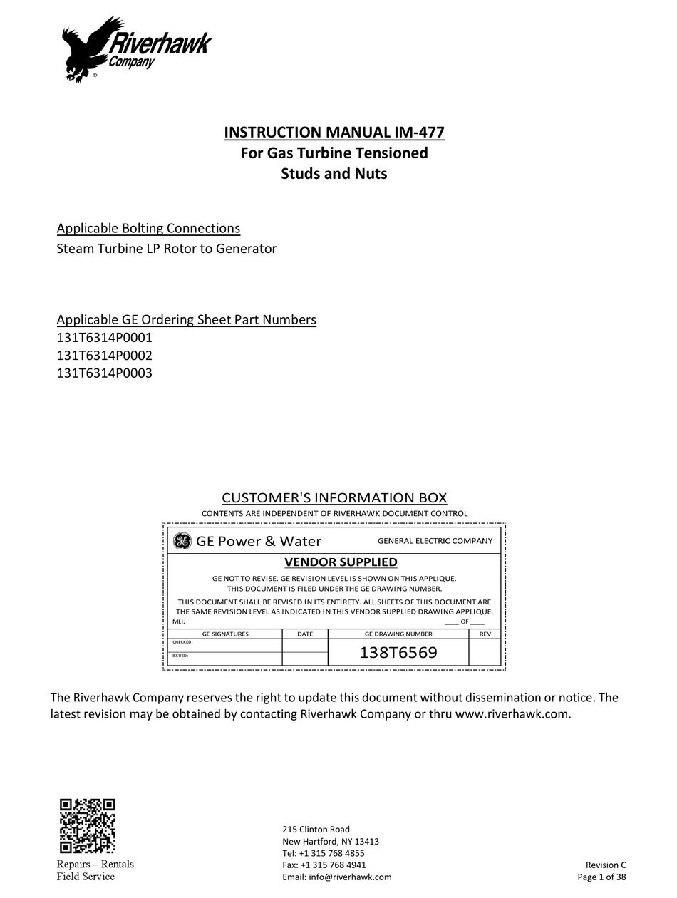 RIVERHAWK IM477 INSTRUCTION MANUAL Pdf Download ManualsLib