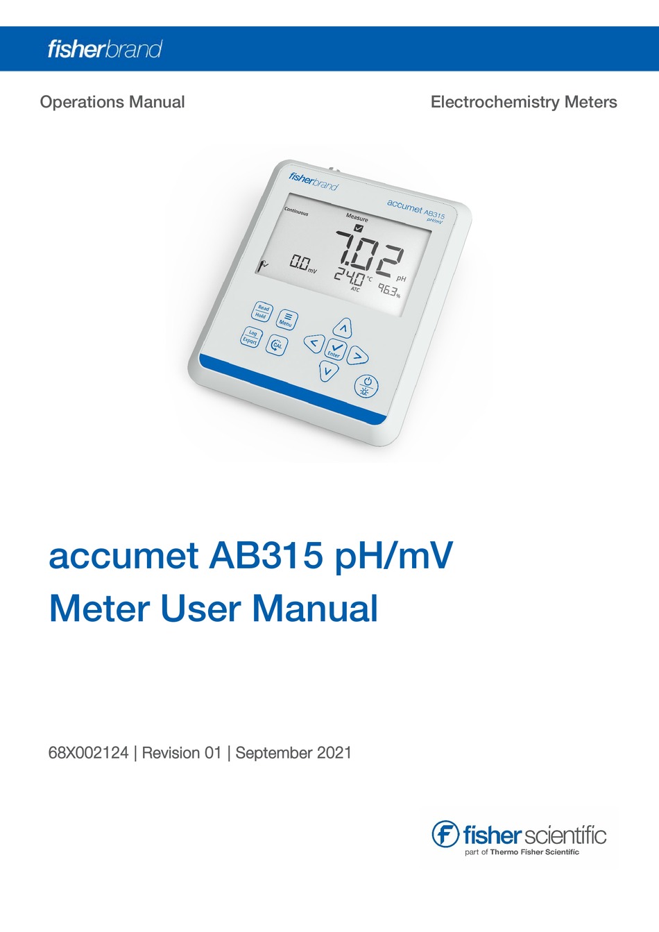 FISHERBRAND ACCUMET AB315 USER MANUAL Pdf Download ManualsLib