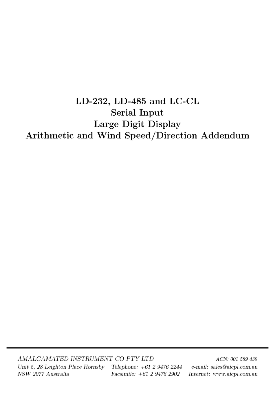 amalgamated-instrument-ld-232-series-manual-pdf-download-manualslib