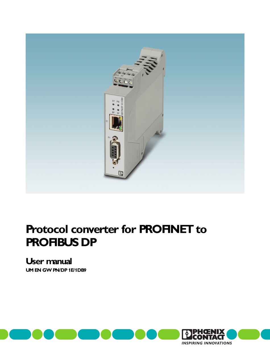 PHOENIX CONTACT GW PN/DP 1E/1DB9 USER MANUAL Pdf Download ManualsLib