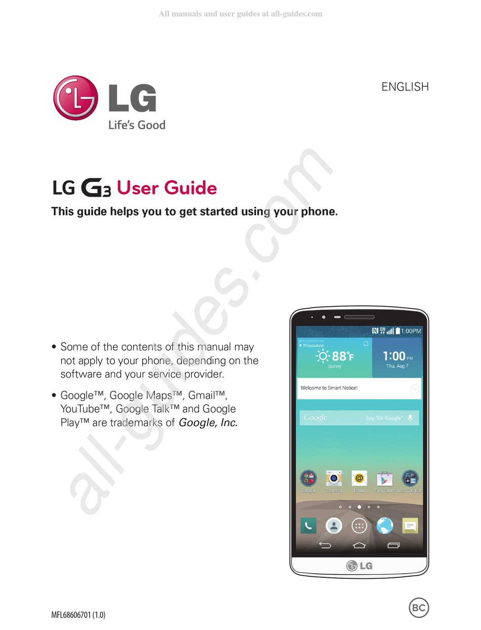 LG VIGOR G3 USER MANUAL Pdf Download ManualsLib