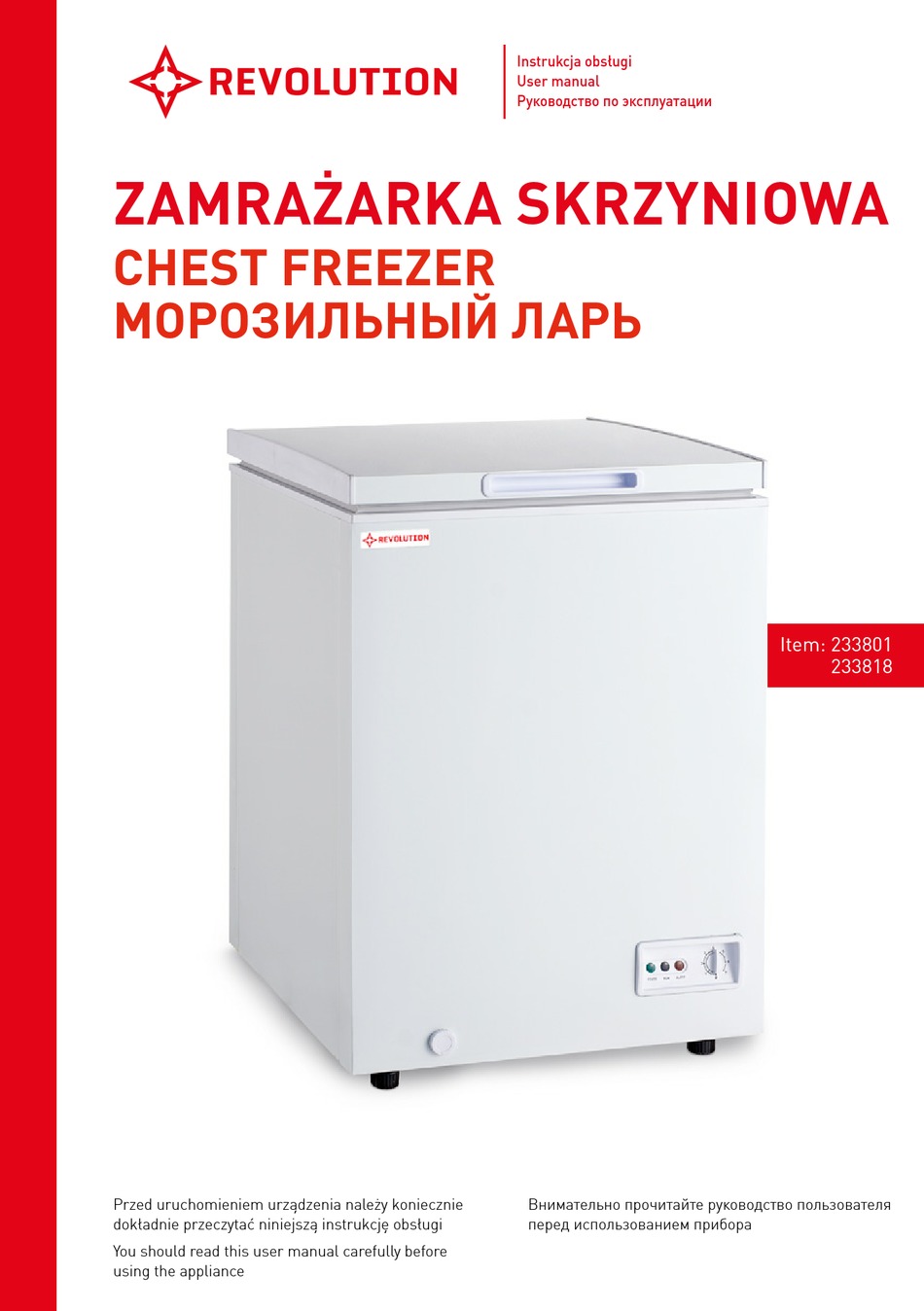 REVOLUTION 233801 USER MANUAL Pdf Download ManualsLib