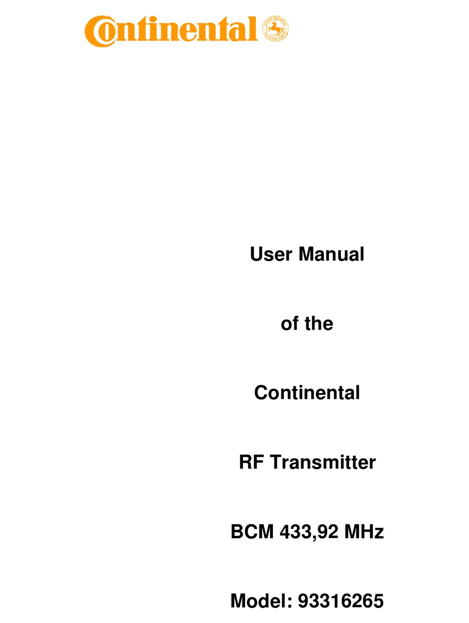 CONTINENTAL REFRIGERATOR 93316265 USER MANUAL Pdf Download ManualsLib